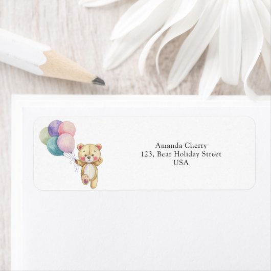 テディベア風船 ラベル (インサイチュ)