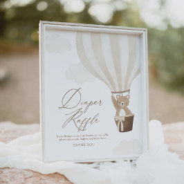 テディベア風船 赤ちゃん歓迎会 おむつくじ ポスター