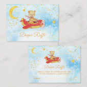 *~*テディベア飛行機スタームーンオムツラッフル エンクロージャーカード (正面/裏面)