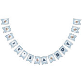 テディベア飛行機バルーン男の子ベイビーシャワー バンティングフラッグ (全)