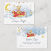 *~*テディベア飛行機ムーンスターズおむつラッフル エンクロージャーカード (正面/裏面)