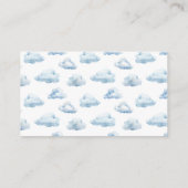 テディベア飛行機男の赤ちゃんおむつラッフルカード エンクロージャーカード (裏面)