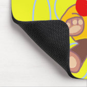 テディベア黄色の幾何学円ループマウスパッド マウスパッド (コーナー)