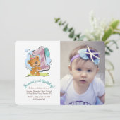 テディベア1年前のフォト招待状 招待状 (スタンド正面)