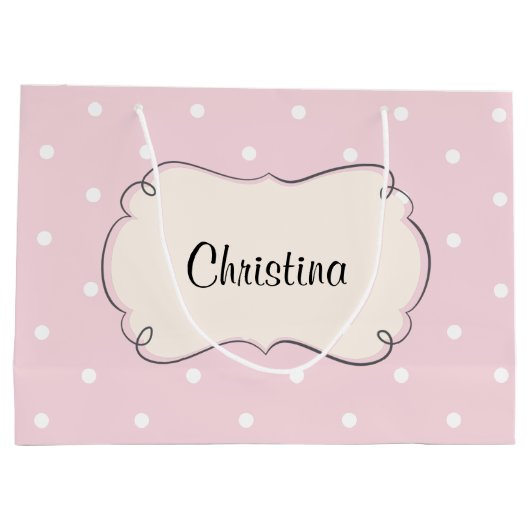 テディベア1stバースデーカスタムパーティー ラージペーパーバッグ (裏面)