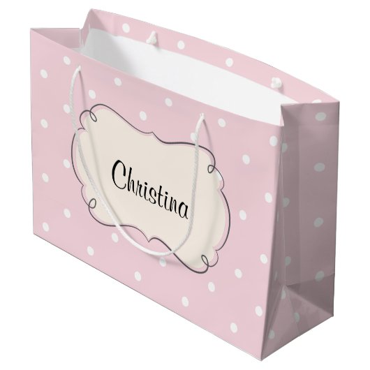 テディベア1stバースデーカスタムパーティー ラージペーパーバッグ (裏面アングル)