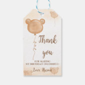 テディベア1stバースデーサンチギューラベル ギフトタグ (裏面)