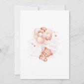 テディベア1stバースデーベア – yファースト・ボーイズ・ニュートラル 招待状 (裏面)