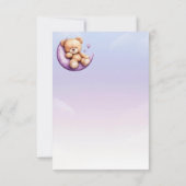 テディベア1st誕生日バルーンカラフルー サンキューカード (裏面)