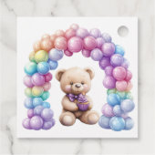 テディベア1st誕生日バルーンカラフルー フェイバータグ (裏面)