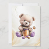 テディベア1st誕生日バルーンカラフルー 招待状 (裏面)