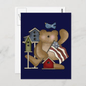 テディベア7月4日 ポストカード (正面/裏面)