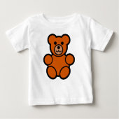 テディベア,おもちゃ,かわいい ベビーTシャツ (正面)