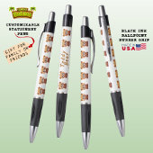 テディベア、かわいい野生動物の森の動物白 ボールペン