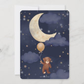 テディベア エアバルーン きらきら星 赤ちゃん歓迎会 招待状 (裏面)