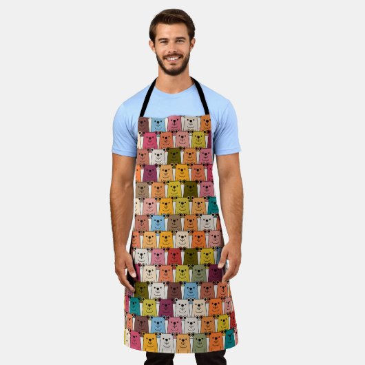 テディベア エプロン (着用した状態)