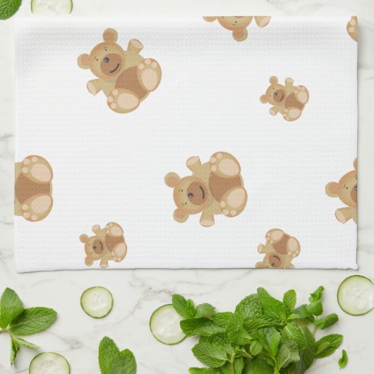 テディベア キッチンタオル (折り畳み)