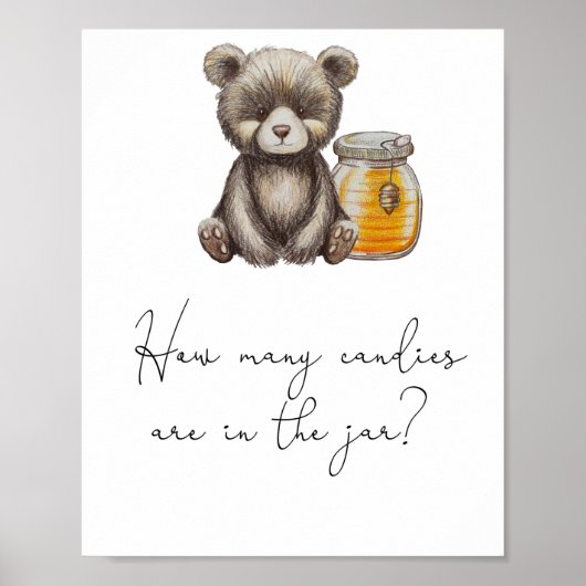 テディベア – キャンディーの数を推測 ポスター (正面)