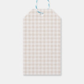 テディベア ギンガム ベビーシャワー お礼 ギフトタグ (裏面)