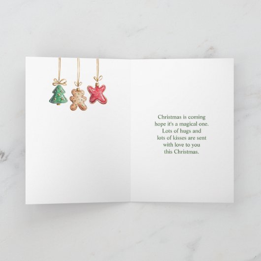 テディベア クリスマスツリー 私の初めてのクリスマスカード カード (内部)