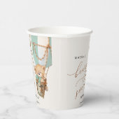 テディベア、グリーンホットエアバルーン、第1誕生日 紙コップ (右)