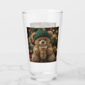 テディベア コーヒー クリスマス タンブラーグラス (裏面)