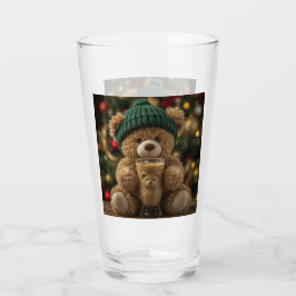 テディベア コーヒー クリスマス タンブラーグラス