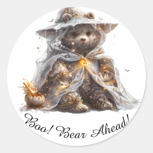 テディベア.ゴースト.クラシックラウンドシール ラウンドシール (正面)