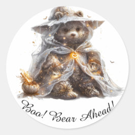 テディベア.ゴースト.クラシックラウンドシール ラウンドシール