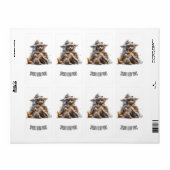 テディベア.ゴースト.トリックまたは治療 ラベル (フルシート)