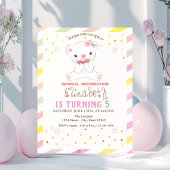 テディベア スイカ ストライプ 誕生日 招待状