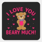 テディベア スクエアシール (正面)