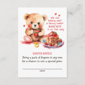 テディベア・ストロベリーパンケーキ・ブランチ・おむつくじ エンクロージャーカード (正面)