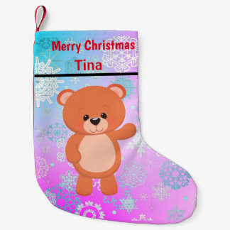 テディベア スモールクリスマスストッキング