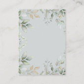 テディベア ツイン グリーン 花束 金 おむつくじ 赤ちゃん エンクロージャーカード (裏面)