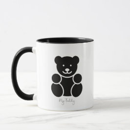テディベア ツートン ブラック&ホワイト コーヒーカップ
