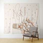 テディベア ニュートラル ベビーシャワー 背景 タペストリー (インサイチュ(横))