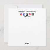 テディベア ニューファンドランドの子犬 犬 シーズンカード (裏面)