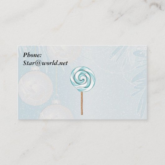 テディベア&ハート名刺 名刺 (裏面)