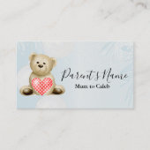 テディベア&ハート名刺 名刺 (正面)
