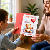 テディベア ハート マザーズデー シーズンカード