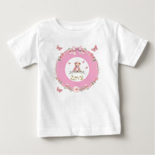 テディベア&バタフライ Tシャツ