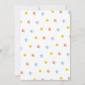 テディベア バルーン クラウズ ベイビー シャワー 招待状 (裏面)