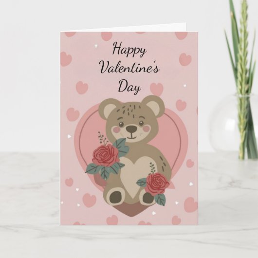 テディベア バレンタインデーのカード シーズンカード (正面)