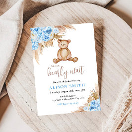 テディベア パンパスグラス ベアリィウェイト ベイビーシャワー 招待状