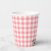 テディベア・ピクニックギンガム 紙コップ (正面)