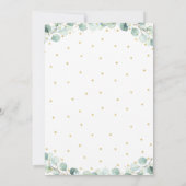 テディベア ピクニック 赤 ゴールド グリーン 誕生日 招待状 (裏面)