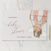 テディベア、ピンクのホットエアバルーン、ベビーシャワー ペーパーパッド (インサイチュ)