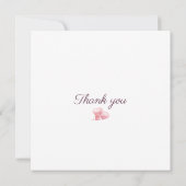 テディベア ピンク ジャンパー サンキューカード (裏面)