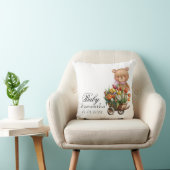 テディベア ピンク ルージュ フラワー クッション (椅子)